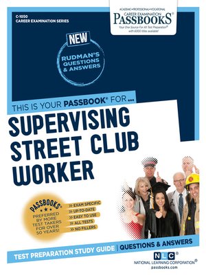 cover image of Supervising Street Club Worker